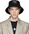 Etudes Studio Black Training Stencil Bucket Hat In Black