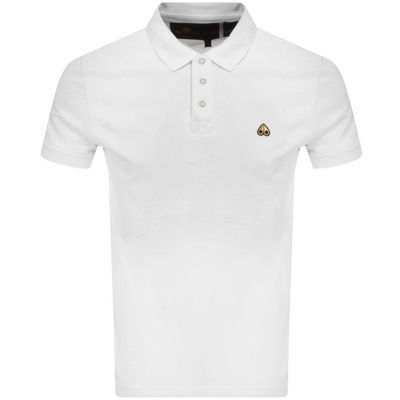 Moose Knuckles Pique Polo Shirt In White