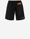 Heron Preston Ex-ray Heron Nyl Track Shorts In Nero