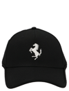 Ferrari Logo-embroidered Curved-brim Recycled-polyester Baseball Cap In Black