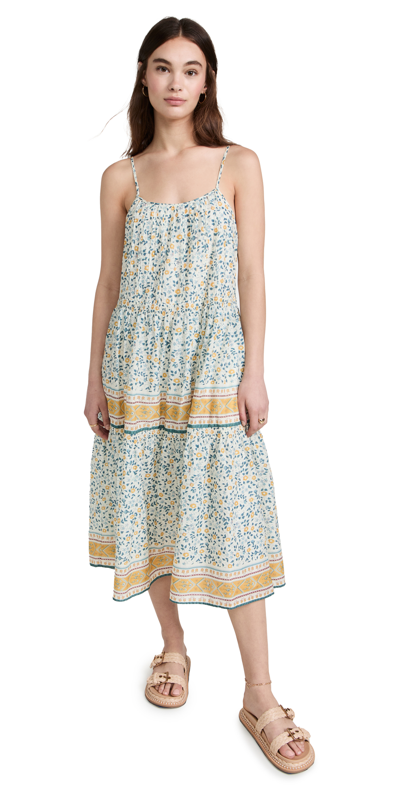 Birds Of Paradis Julien Strappy Dress In Honey Ivy
