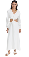 Peixoto Serena Cut-out Maxi Dress In Powder White