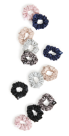 Slip Set Of 12 Mini Silk Hair Ties - One Size In Classic Set