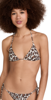 Tory Burch Printed String Bikini Top In Reva Leopard