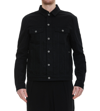 Balmain Logo-tape Denim Jacket In Black
