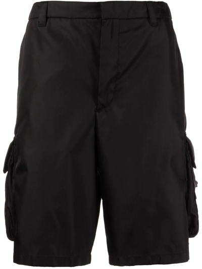 Prada Re-nylon Bermuda Shorts In Black