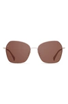 Raen Zhana 57mm Tinted Aviator Sunglasses In Silk/ Teak