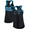 G-iii 4her By Carl Banks Black Carolina Panthers Tater Tank Top In Black