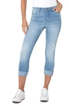 Liverpool Los Angeles Charlie Skinny Roll Cuff Cropped Jeans In Riverton In Riverton