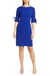 CONNECTED APPAREL TIE SLEEVE SHEATH DRESS