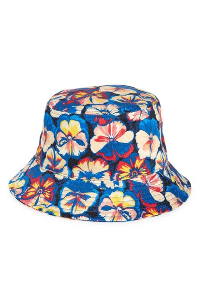 Paco Rabanne Multicolored Floral Print Bucket Hat In Multi-color
