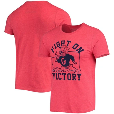 Homefield Heathered Red Gonzaga Bulldogs Fight On To Victory T-shirt In Heather Red