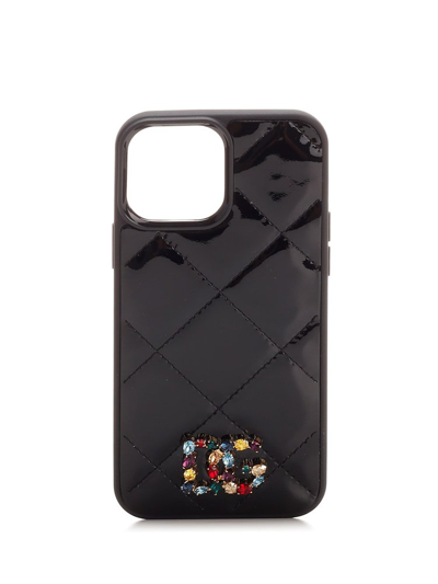 Dolce & Gabbana Embellished Logo Quilted Iphone 13 Case