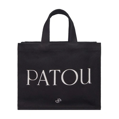 Patou Small Tote Bag In Black
