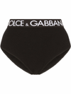 Dolce & Gabbana High-waisted Jersey Briefs With Branded Elastic In Black