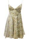 Giovanni Bedin Gathered Pleated V-neck Dress In Multicolore