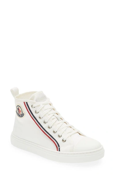Moncler Kids' Anyse Ii Canvas High Top Sneaker In White