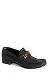 Gucci Wislet Horsebit Leather Moccasins In Black