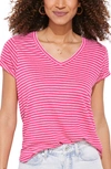 Vineyard Vines Linen T-shirt In Pink Stripe