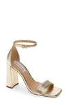 Steve Madden Tiaa Ankle Strap Sandal In Gold
