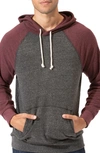 Threads 4 Thought Baseline Hoodie In Heather Black / Maroon Rust