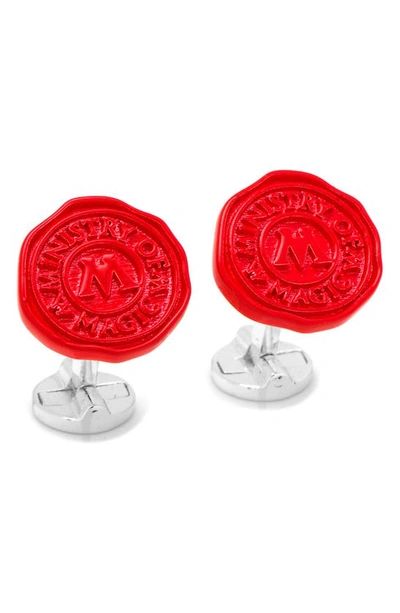 Cufflinks, Inc Cufflinks Inc. Ministry Of Magic Wax Stamp Cufflinks In Red