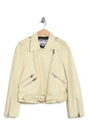 Walter Baker Allison Leather Moto Jacket In Banana