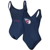G-iii 4her By Carl Banks Women's  Navy Cleveland Guardians Making Waves One-piece Swimsuit In Navy