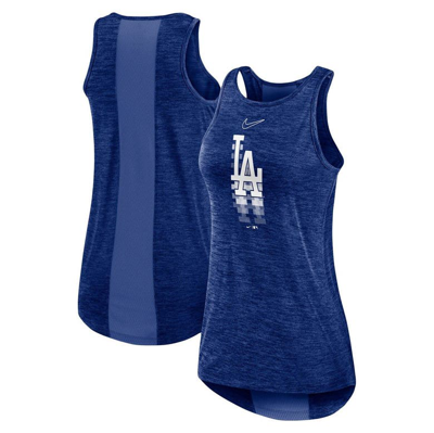 Nike Women's  Royal Los Angeles Dodgers Logo Fade High Neck Performance Tank Top