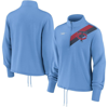 Nike Light Blue Minnesota Twins 1965 Cooperstown Collection Rewind Stripe Performance Half-zip Pullo In Light Blue