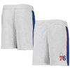 OUTERSTUFF YOUTH HEATHERED GRAY PHILADELPHIA 76ERS WINGBACK SHORTS