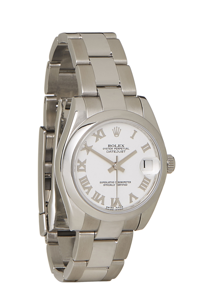 Pre-owned Stainless Steel Roman Datejust 178240 31mm from What Goes Around Comes Around