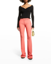 Alexander Mcqueen Tailored Cropped Trousers In Aubergine