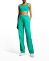 Alo Yoga Accolade Straight Leg Sweatpants In Green Emerald
