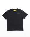 Off-white Kids' Boy's Racing Arrow Graphic T-shirt In Black Multico