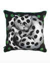 Fornasetti Silk Cushion High Fidelity Spotted Cat In Multi