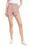 Madewell Perfect Military Twill Shorts In Faded Mauve
