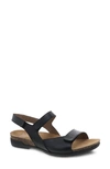 Dansko Ronda Slide Sandal In Black Waxy Burnished
