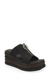 Stella Mccartney Scuba Platform Slide Sandal In 1000 Black