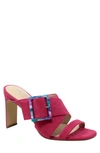 Charles By Charles David Gleam Slide Sandal In Magenta