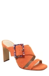Charles By Charles David Gleam Block Heel In Orange In Mango Polyester