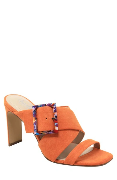 Charles By Charles David Gleam Block Heel In Orange In Mango Polyester