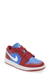 Jordan Nike Air  1 Low Sneaker In Pomegranate  White & Medium Blue