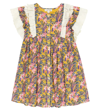 Louise Misha Kids Elisabeth Floral Organic Cotton Dress In Honey Flowers