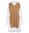 Maison Margiela Spliced Knit-detail Shirtdress In 988