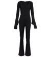 Acne Studios Long-sleeve Twill Jumpsuit In Black