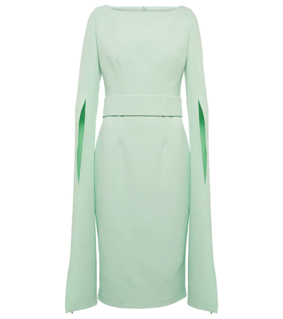 Safiyaa Crêpe Midi Dress In Jade