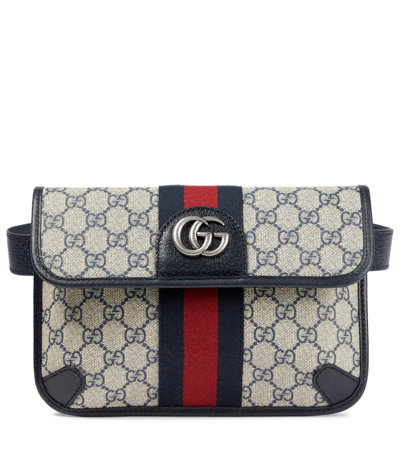 Gucci Ophidia Gg Small Belt Bag In Beige Blu/blu/brb