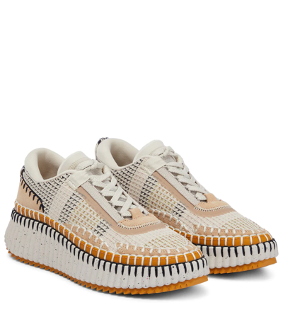 Chloé Nama Sneakers In Beige