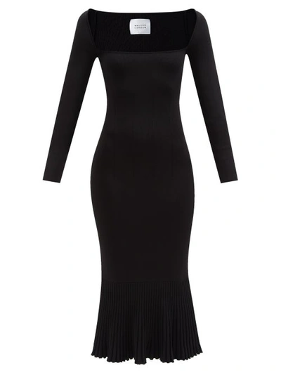 Galvan Atalanta Square-neck Jersey Midi Dress In Black